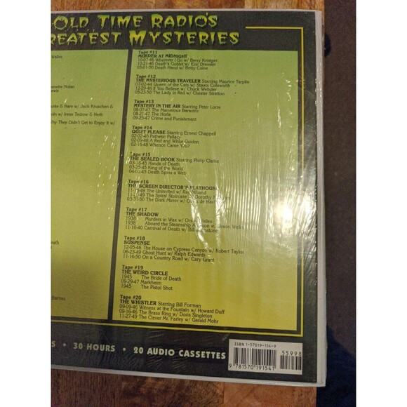 Old Time Radio's Greatest Mysteries 60 Programs, 30 Hours, 20 Cass - Picture 3 of 9